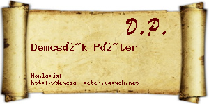 Demcsák Péter névjegykártya